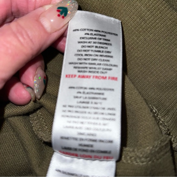 BoohooMAN Men’s Crew Neck Long Sleeve Sweatshirt Olive Green Sz L - Picture 8 of 12